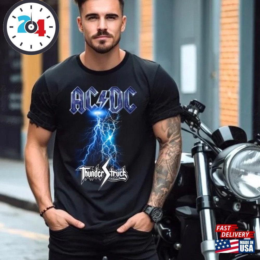 Ac Dc Shirt Thunderstruck Gift For Classic Rock Lovers Unisex